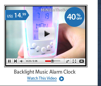 Backlight Music Alarm Clock