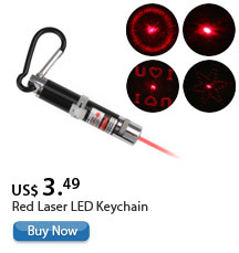 Red Laser LED Keychain