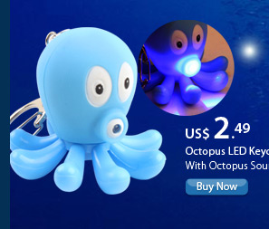 Octopus LED Keychain