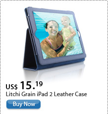 Litchi Grain iPad 2 Leather Case 