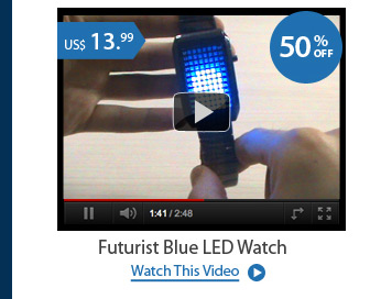 Futurist Blue LED Watch