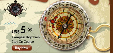 Compass Keychain 