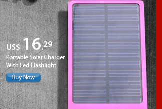 Portable Solar Charger With Led Flashlight