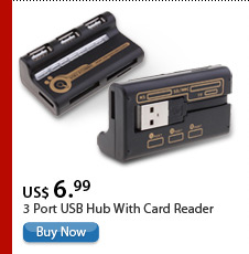 3 Port USB Hub With Card Reader