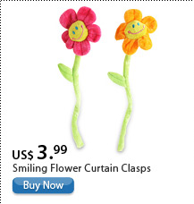 Smiling Flower Curtain Clasps