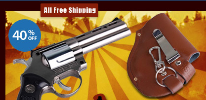 Revolver Shaped Lighter With Jacket