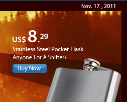 Stainless Steel Pocket Flask Anyone For A Snifter?