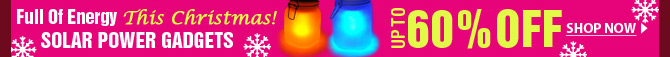 Full Of Energy This Christmas! Solar Power Gadgets Up To 60% OFF