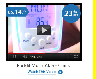 Backlit Music Alarm Clock