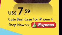 Cute Bear Case For iPhone 4
