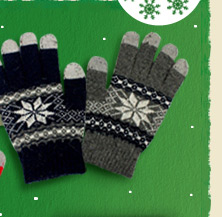 Snowflake Patten Touch Screen Gloves