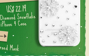 Diamond Snowflake iPhone 4 Case 