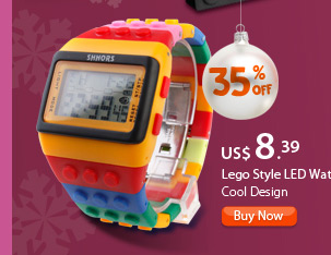 Lego Style LED Watch
