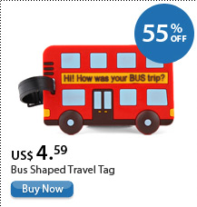 Bus Shaped Travel Tag