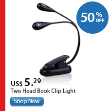 Two Head Book Clip Light