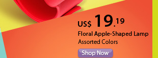 Floral Apple-Shaped Lamp