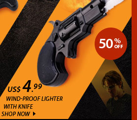 Wind-Proof Lighter With Knife