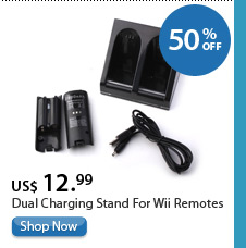 Dual Charging Stand For Wii Remotes