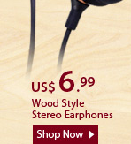 Wood Style Stereo Earphones
