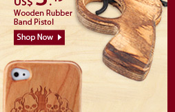 Wooden rubber band pistol