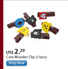 Cute Wooden Clip (12pcs)