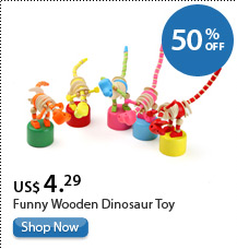 Funny Wooden Dinosaur Toy