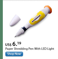 Paper Shredding Pen With LED Light