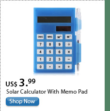 Solar Calculator With Memo Pad