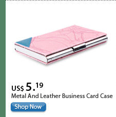 Metal And Leather Business Card Case
