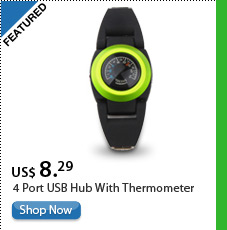 4 Port USB Hub With Thermometer