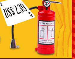 Extinguisher Shaped Gas Lighter With Light