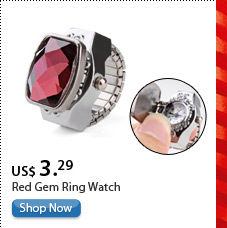 Red Gem Ring Watch
