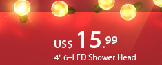 4" 6–LED Shower Head