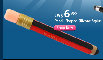 Pencil Shaped Silicone Stylus