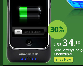Solar Battery Charger For iPhone/iPad