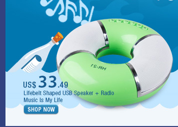 Lifebelt Shaped USB Speaker + Radio