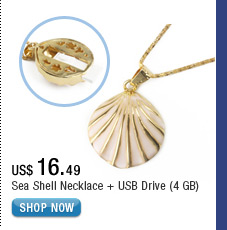 Sea Shell Necklace + USB Drive