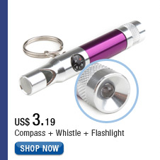 Compass + Whistle + Flashlight