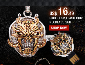 Skull USB Flash Drive Necklace