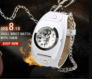 Skull Wrist Watch With Chain