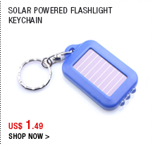 Solar Powered Flashlight Keychain