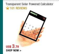 Transparent Solar Powered Calculator