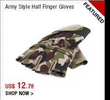 Army Style Half Finger Gloves