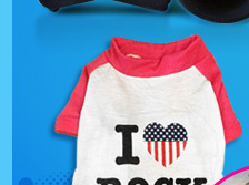 I Love Rock Style Dog Shirt