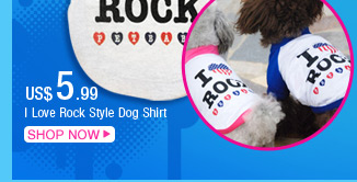 I Love Rock Style Dog Shirt