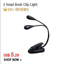 2 Head Book Clip Light