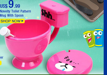 Novelty Toilet Pattern Mug With Spoon