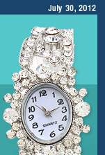Diamond And Ruby Wrist Watch