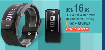 LED Wrist Watch With 10 Character Display
