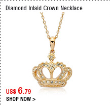 Diamond Inlaid Crown Necklace